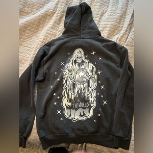 WARREN LOTAS black graphic hoodie size Large